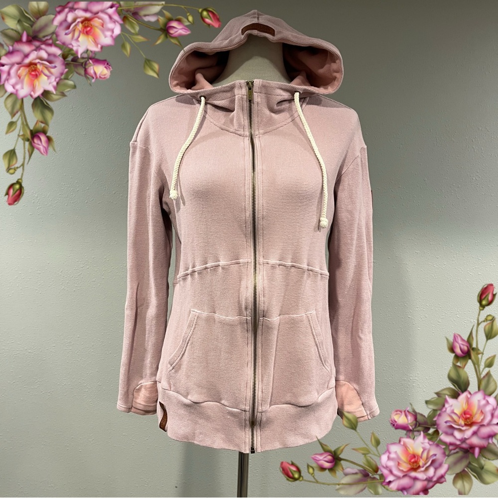 AMPERSAND AVENUE pale Pink Zip-Up Hoodie size small - Picture 1 of 11